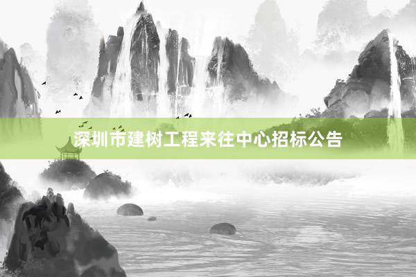 深圳市建树工程来往中心招标公告