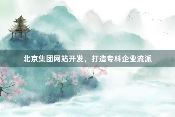 北京集团网站开发，打造专科企业流派